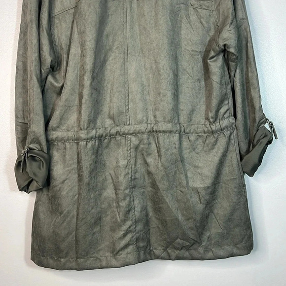Becool Lightweight Utility Jacket with Drawstring Waist - Olive Green - Medium - Picture 10 of 10